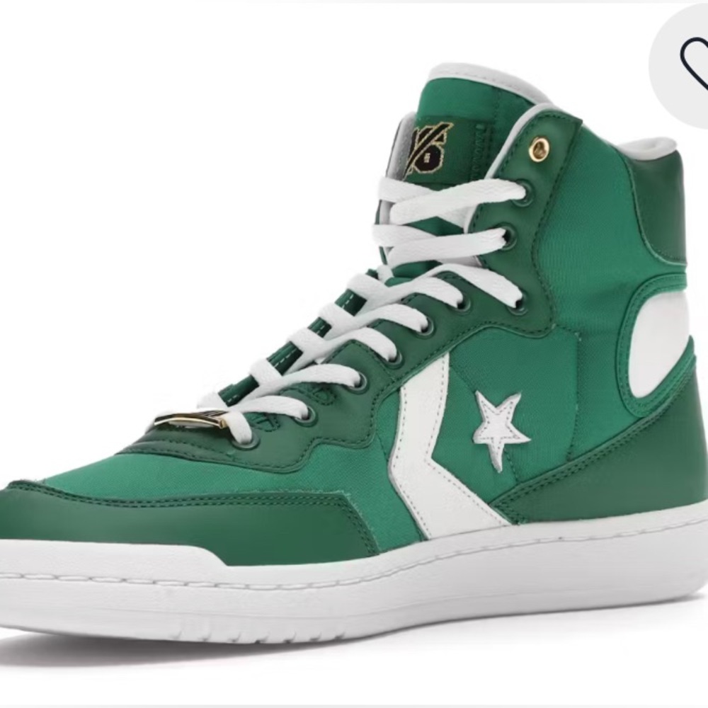 Converse Fastbreak Hi Green and White High-Tops
